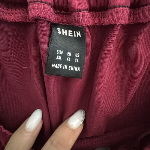 Burgundy thick satin set