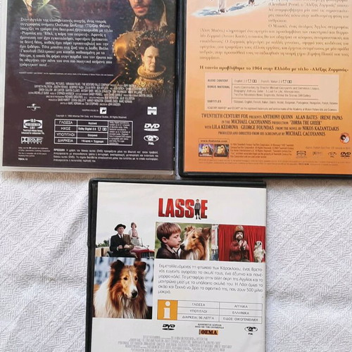 Pack of 3 DVDs with favorite movies like new, Greek subtitles
