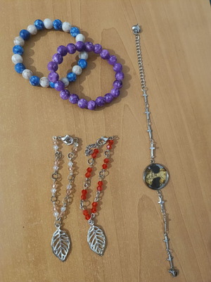 Bracelets handmade, colorful, small size, set of 5