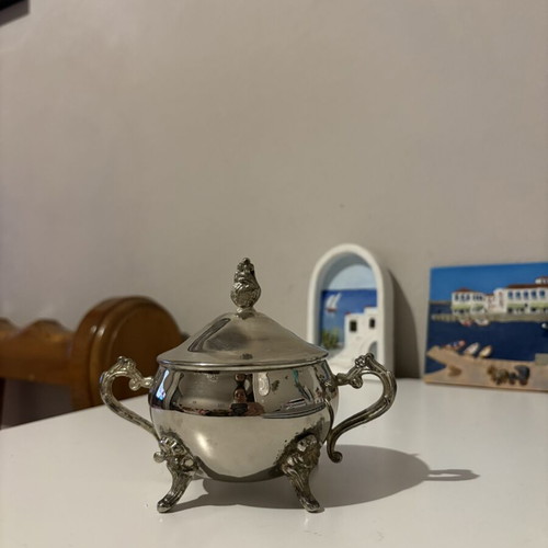 Vintage silver plated teapot used, small size