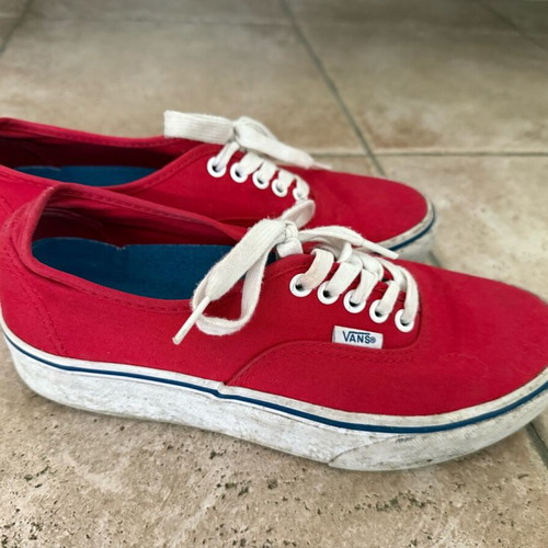 Vans red platform shoes size 39