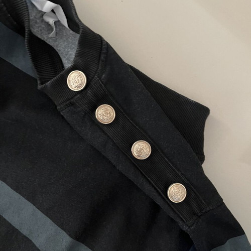 H&M striped sweatshirt medium used with gold button details