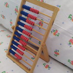 Wooden abacus educational toy, like new