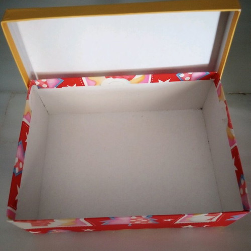 Christmas box new made of pressed cardboard