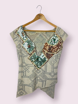 Munthe Plus Simonsen туника с декоративни пайети употребявана, размер 42