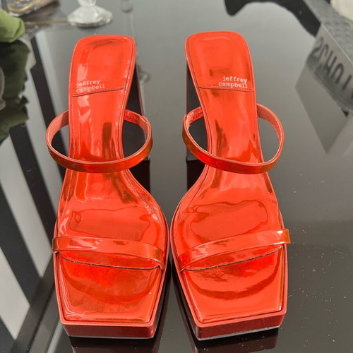 Jeffrey Campbell mules orange vinyl size 41 new