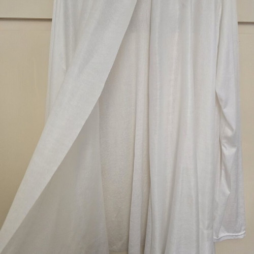 White Long Lightweight Cardigan with Open Front, like new