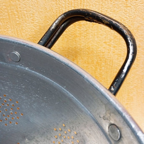 Colander used aluminum vintage with handles