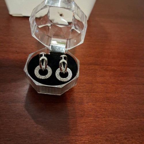 Silver S925 earrings with zirconia new