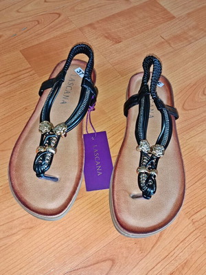 Lascana sandals new, black, size 37