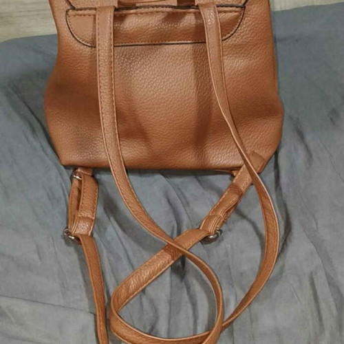 Women's backpack bag, brown
