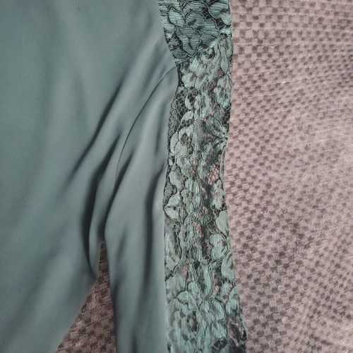 Lucifair women's blouse with lace emerald size 48 like new