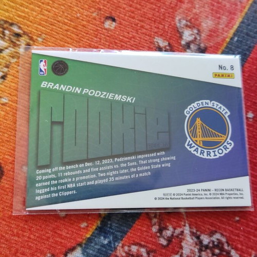 Panini Recon 2023-24 Brandin Podziemski rookie card like new
