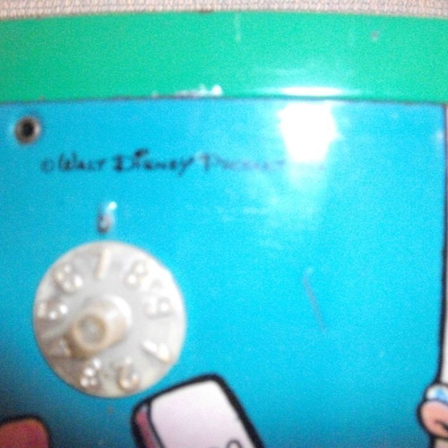 Scrooge Money Box Safe used, 1970s Walt Disney vintage