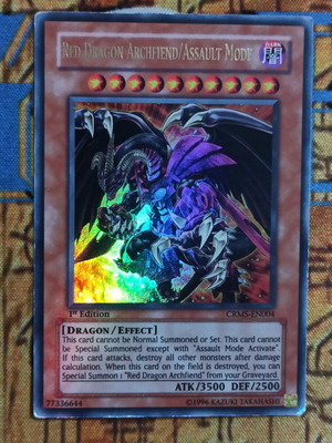 Red Dragon Archfiend Assault Mode κάρτα μεταχειρισμένη, ultra rare, CRMS 1η έκδοση