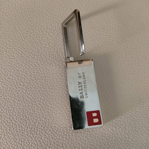 Bally key ring like new, silver, authentic