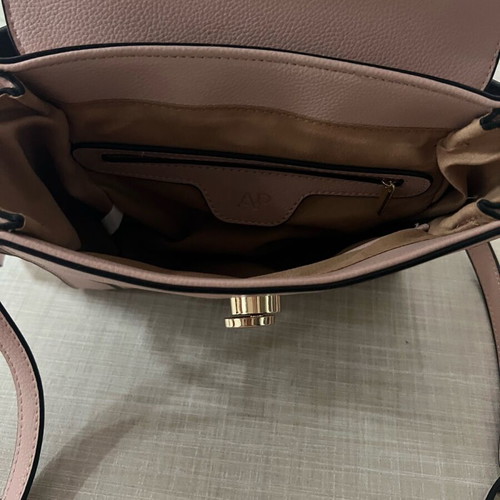 Lovely Italian shoulder bag new, soft pink and black