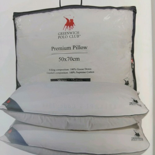 Polo 2304 down pillow new, 50x70, 100% Siberian goose down