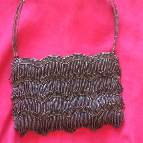 Black evening beaded bag like new