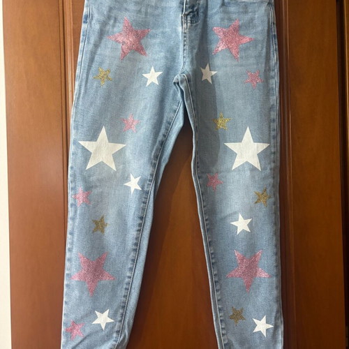 Elastic denim pants like new, size S