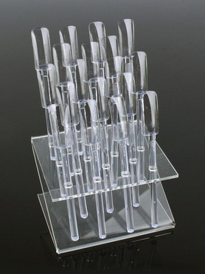 Display stand for 18 nail polish samples and designs new