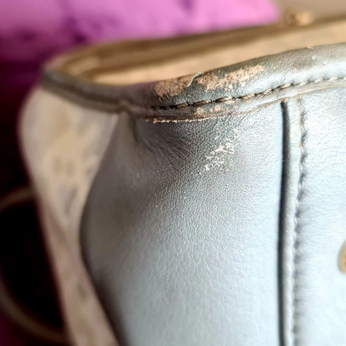 Folli Follie handbag used, genuine leather, grey