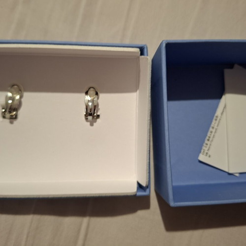 Mugler H&M clip-on earrings, silver, limited edition