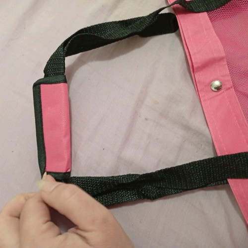 Shoulder beach bag like new with cooler pink