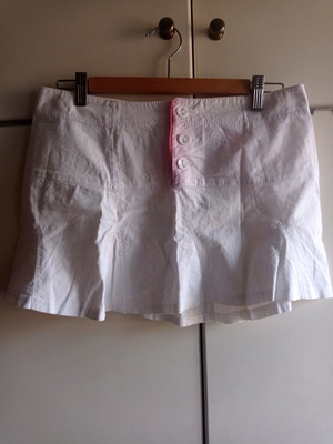 Esti white short skirt used, size M 38 10