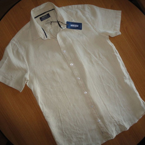 Sebago shirt new, 100% linen, size M, beige