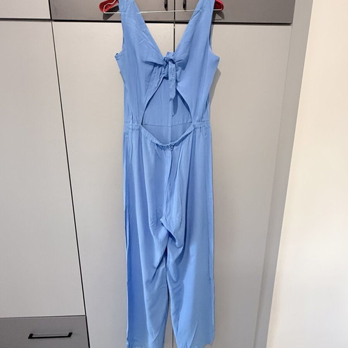 Bill Cost Blue Sleeveless Jumpsuit with Side Zipper size M