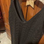 Knitted dress black like new with lining