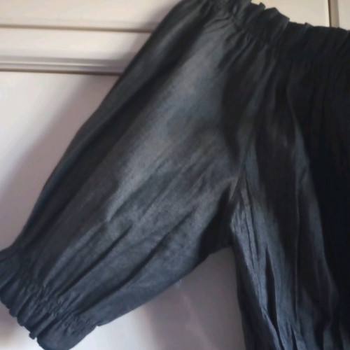 Valentina Rossi off-shoulder dark grey top, size S