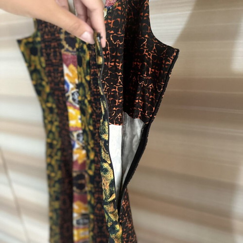 Desigual dress L, black and brown