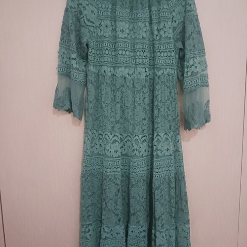 M Made In Italy mint green lace dress XL/2XL