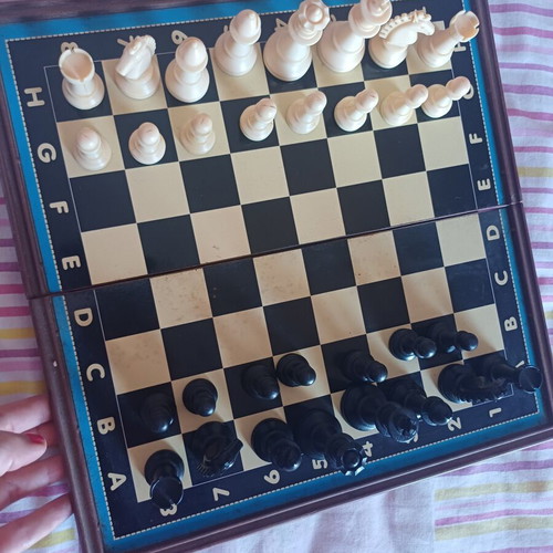 Board game set 3 in 1 chess, checkers, backgammon portable magnetic