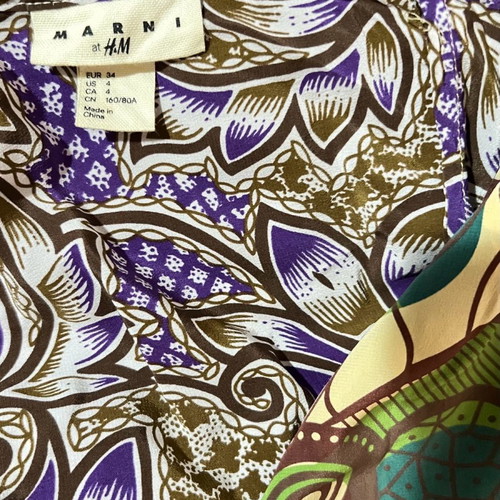 Silk dress Marni for H&M used, colorful, size S