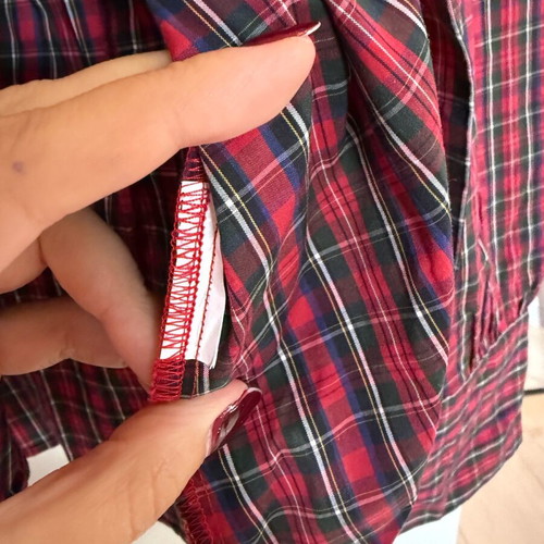Sisley shirt red cotton like new, size S