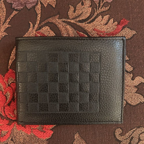 Leather wallet, black, new