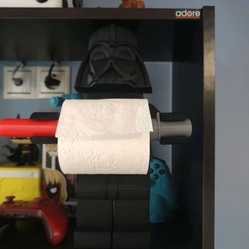 3d printed Starwars Lego miniature wall mounted paper holder Darth Vader like new