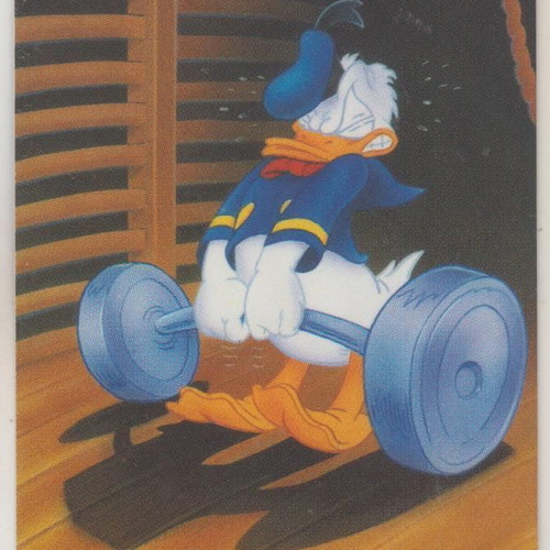 New Zealand Disney Donald Duck Weightlifting Phonecard, 11,850 print run