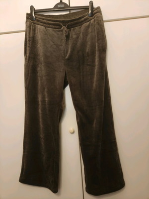 Velvet wide-leg pants like new, H&M, beige and brown
