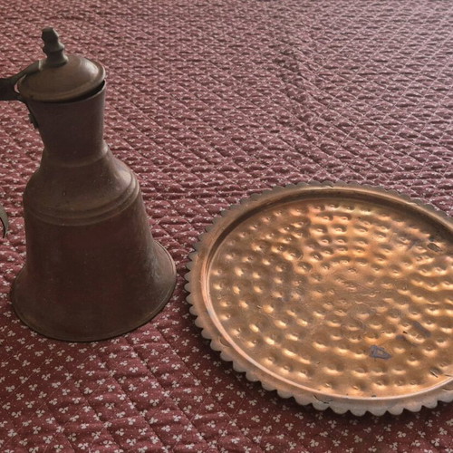 Copper collectible jug and tray used
