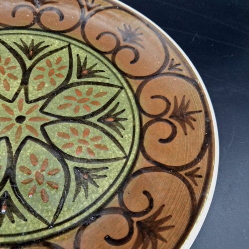 Vintage κεραμικό πιάτο τοίχου «Κεραμεικός» 23 cm, σαν καινούργιο, χειροποίητο