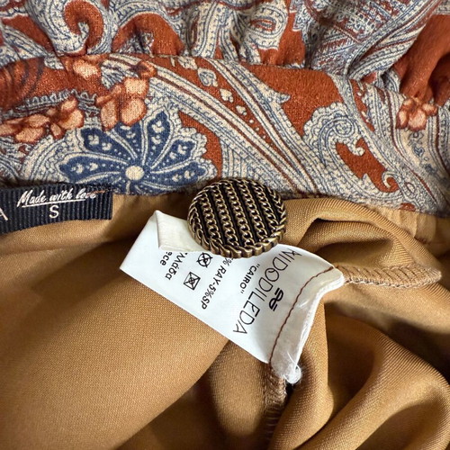 Nidodileda Cairo floral flare pants brown like new, size S