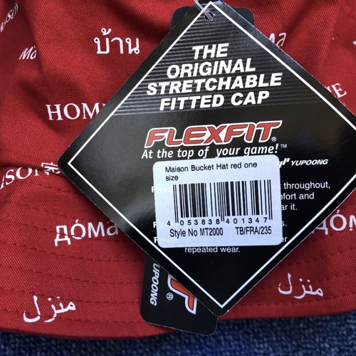 Mister Tee Bucket Hat new, one size, white and red