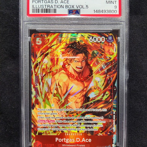 Portgas D. Ace #005 One Piece Illustration Box Vol.5 PSA 9 Mint card