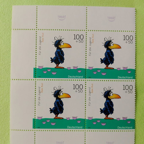 German stamps 1999 with Bonn first day cover cancellation, 5 mint blocks