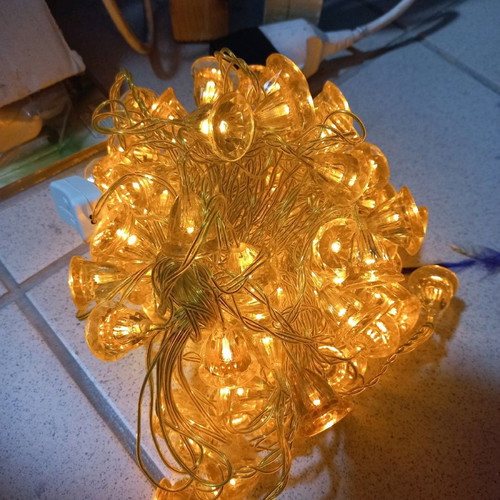 Decorative LED lights orange bells new