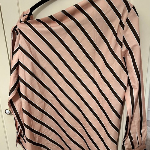 Striped blouse with bow, size M